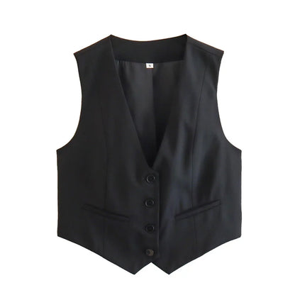 Sleeveless Suit Vest Short Coats