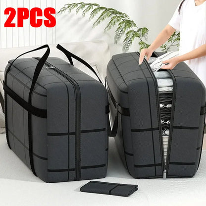 Thickened Waterproof Moving Super Large Capacity Striped Storage Bag