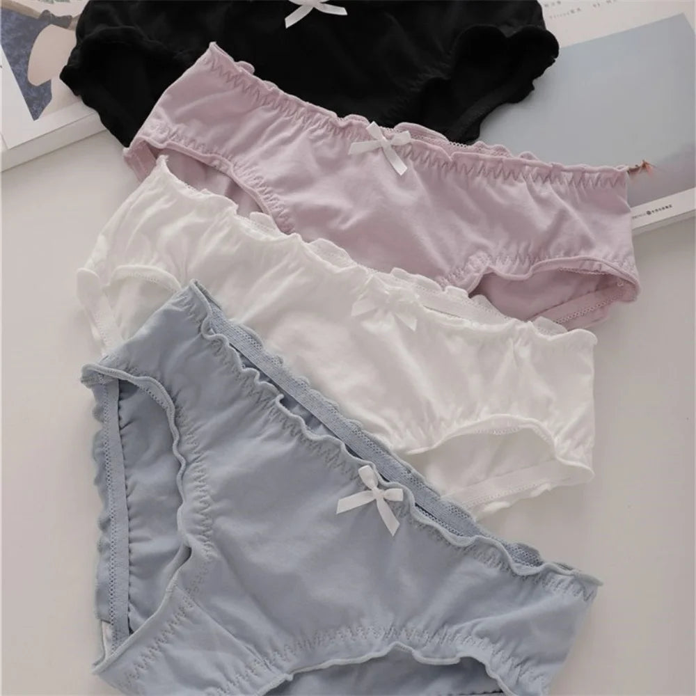 Pure Cotton Briefs Mid Waist Lingerie