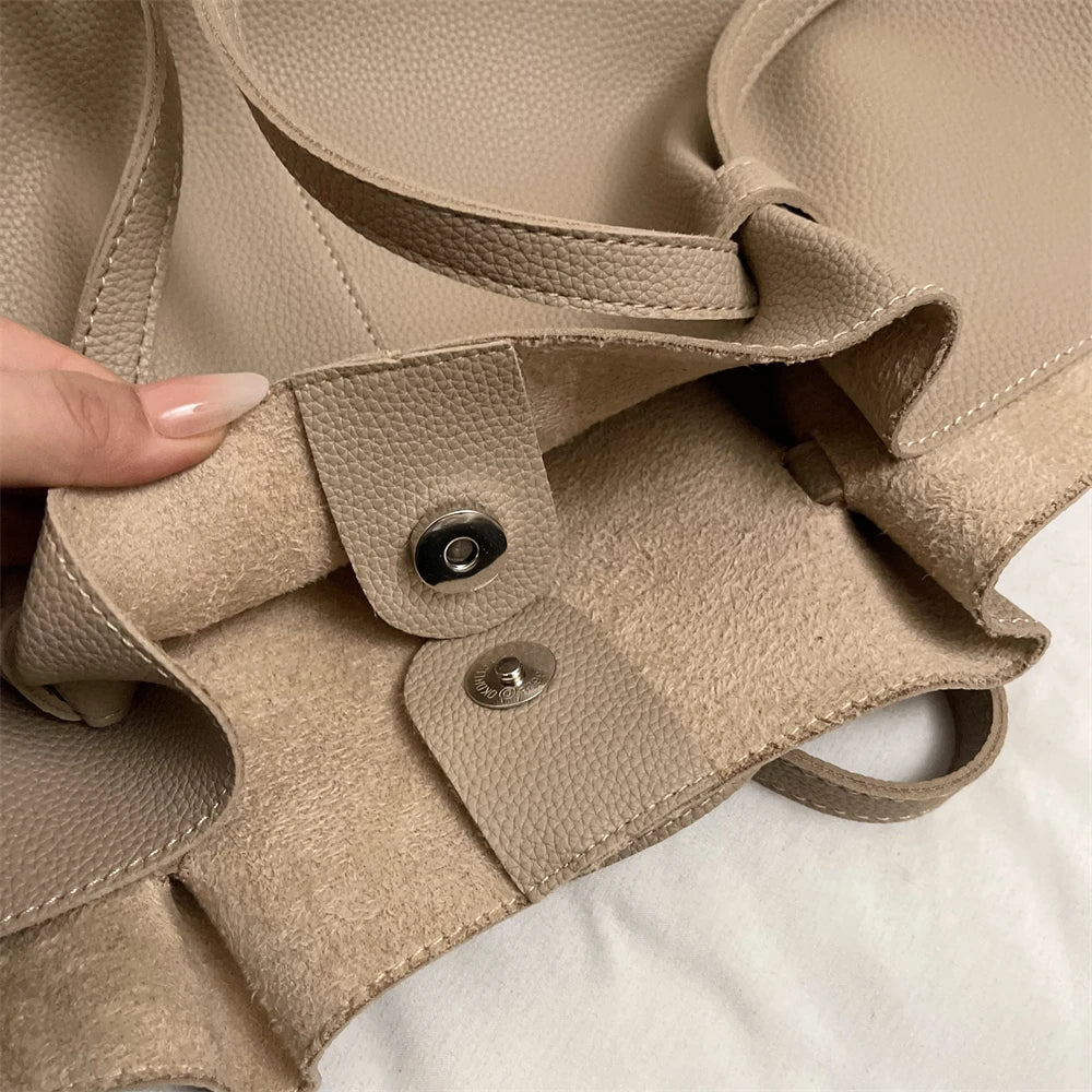 DANA PU Leather Capacity Shopper Handbags