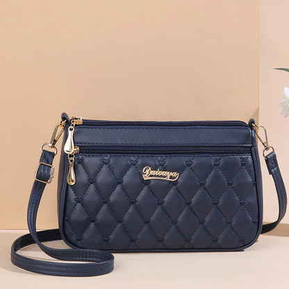 PU Leather Crossbody Large Capacity Embroidery Thread Small Handbags