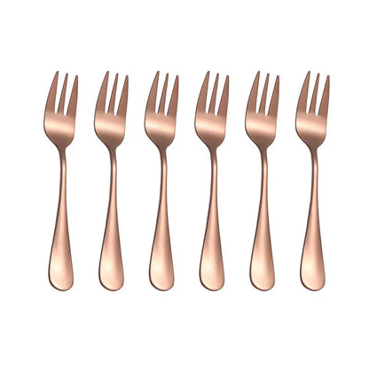 6pcs Stainless steel cutlery fruit forks dessert forks