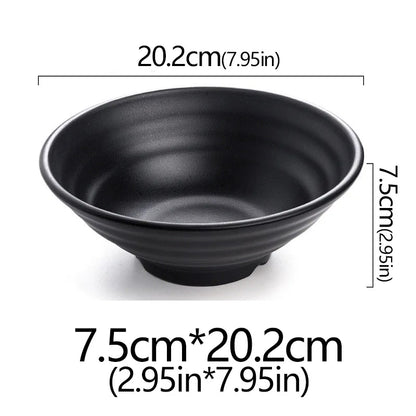 Frosted Melamine Ramen Bowl Imitation Porcelain