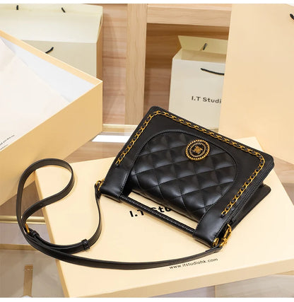 genuine leather underarm bag