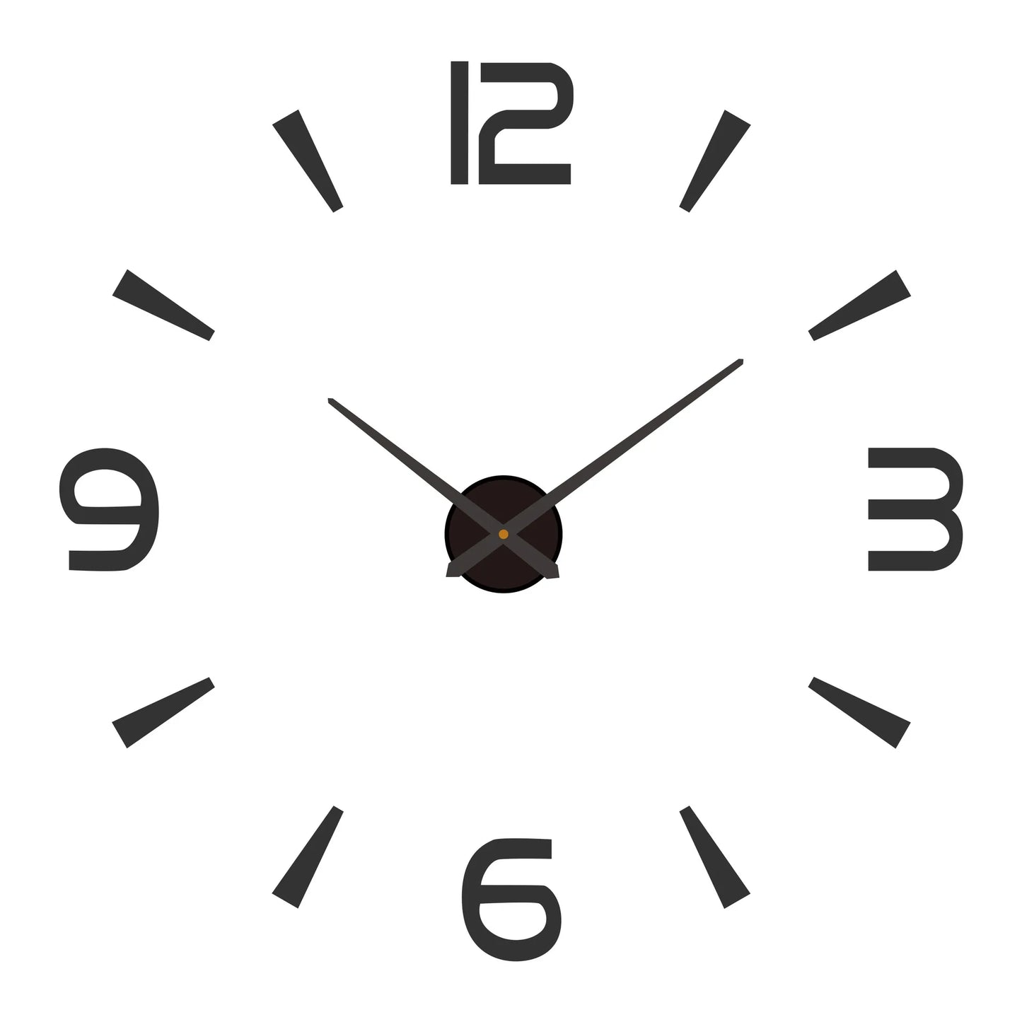 Large Wall Clock 3D DIY Quartz Acrylic Mirror Stickers Clocks