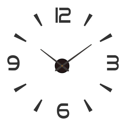 Large Wall Clock 3D DIY Quartz Acrylic Mirror Stickers Clocks