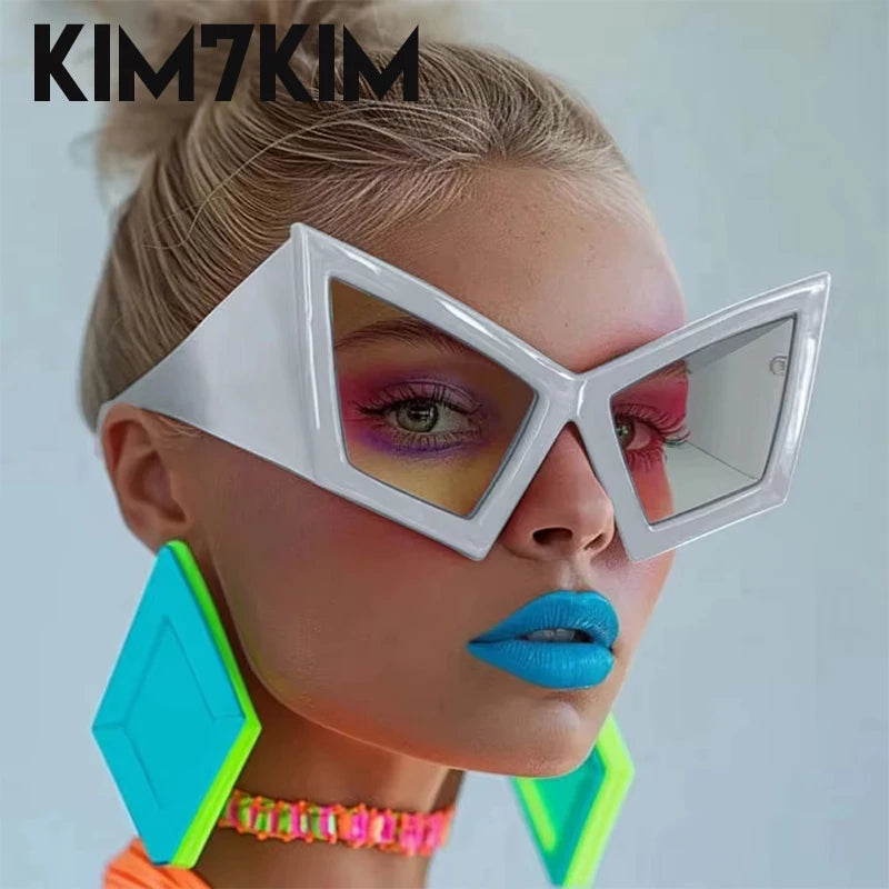 Oversized Cat Eye Big Frame Vintage Sunglasses