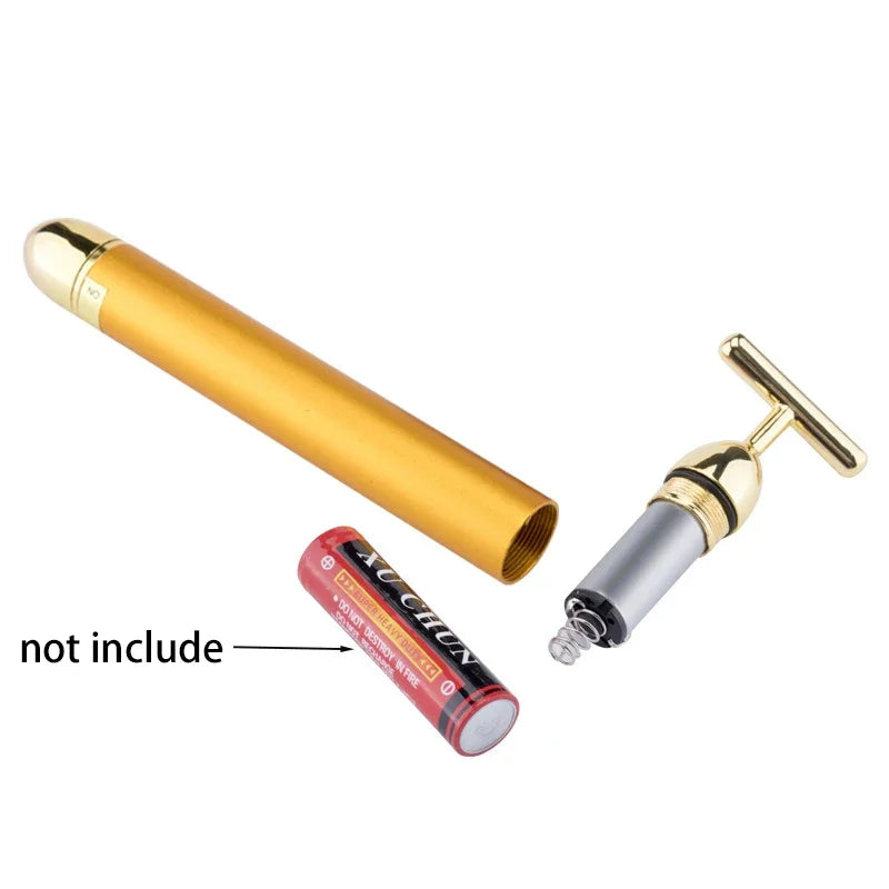 24k Gold Face Lift Roller Vibration Slimming Massager Vibrating Massager