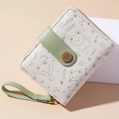 Japanese Cat Card Holder Wallets