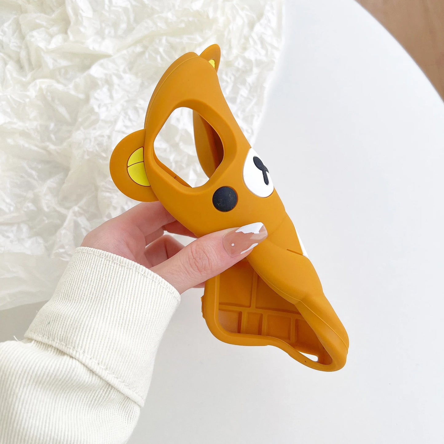 Rilakkuma Bear Silicone Soft Cover Case For iPhone Pro Max