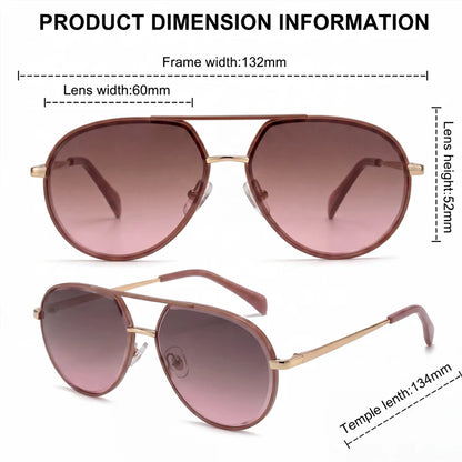 Oversized Pilot Big Double Bridge Beach Sunglasses