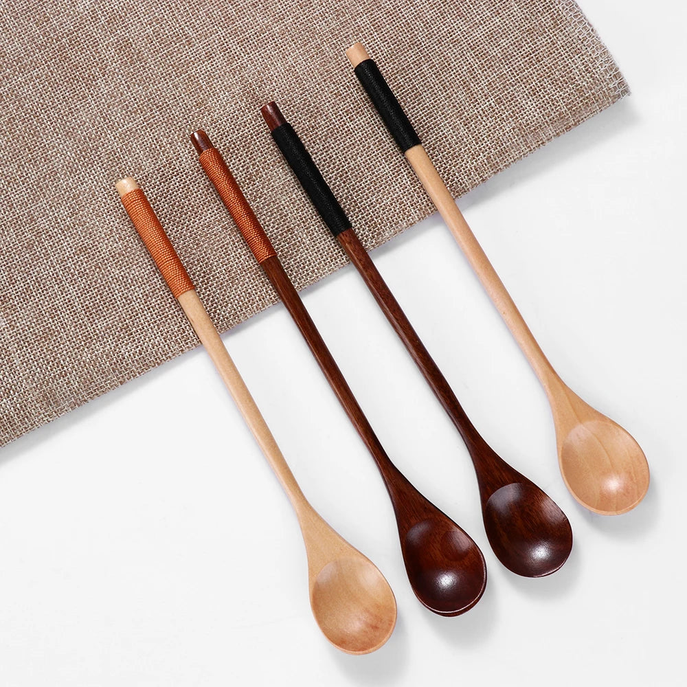 1Pc Wooden Spoon for Eating Mixing Stirring Cooking
