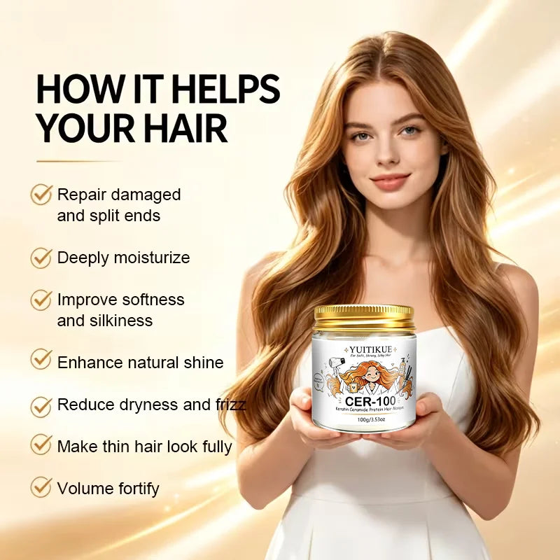 Protein Hair Mask 100g With Keratin & Ceramide Boost Hair Shine Damaged Hair Care
