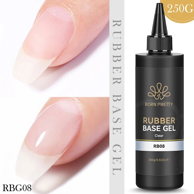 250g Pure Black White Color Gel Nail Polish Jelly Nude Gel