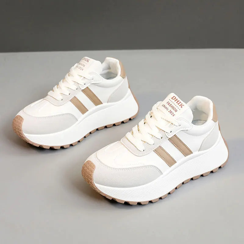 Thick Bottom Leather Sneakers