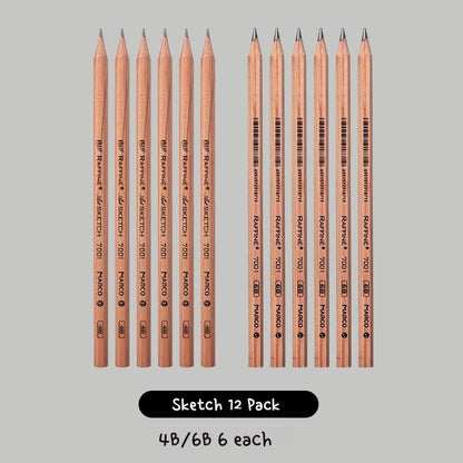 5/6/7/12 PCS Charcoal Graphite Sketch Pencils Set