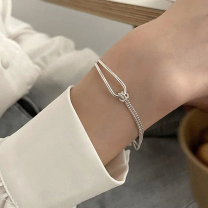 925 Silver Minimalist Geometric Bracelet
