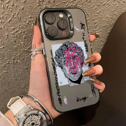 INS Star Phone Case For iPhone Pro Max Matte IMD Cover