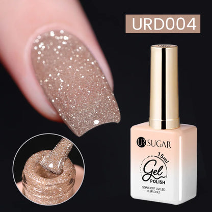 15ml Sliver Reflective Nail Gel Polish Shining Glitter