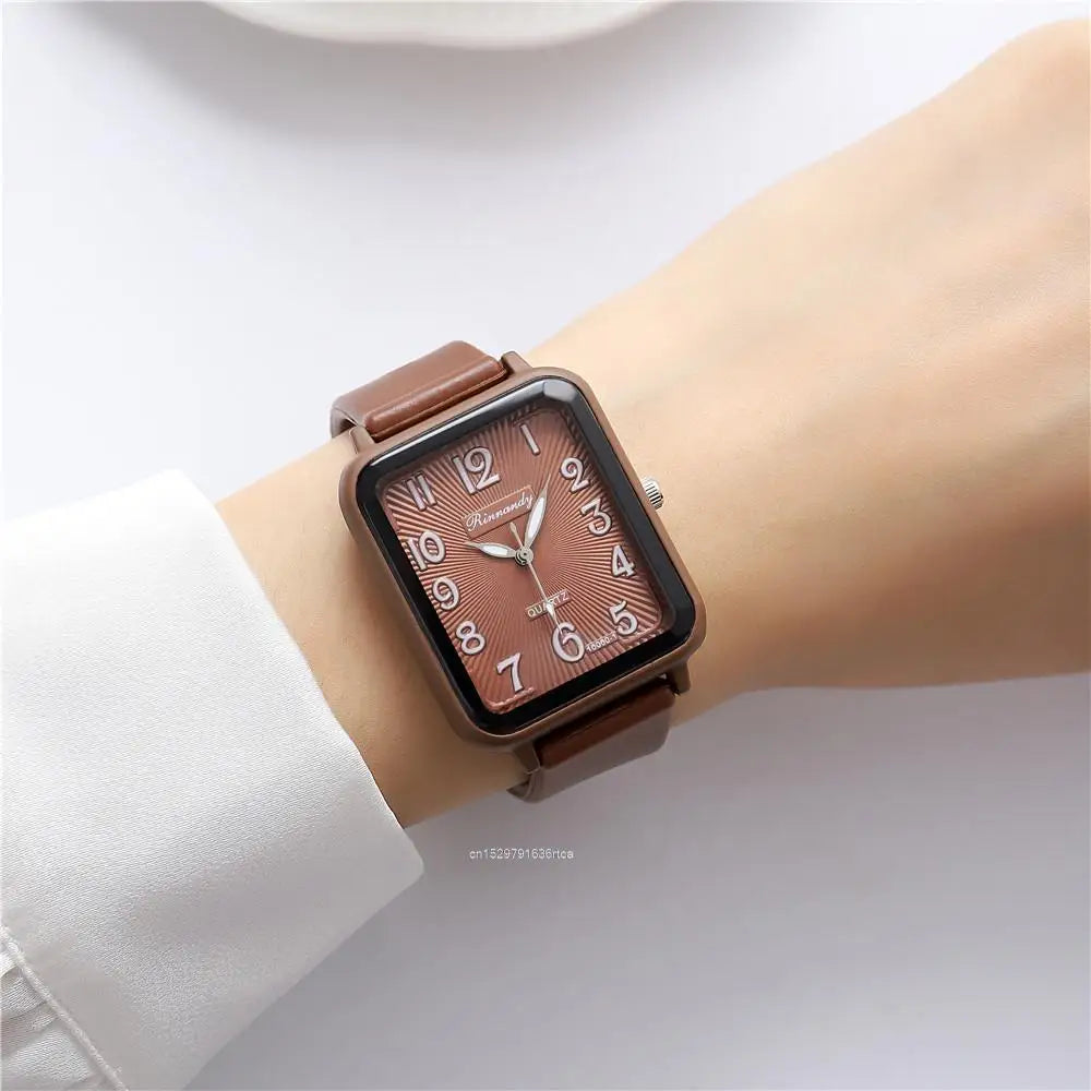 Rectangle Digital Quartz Silicone Strap Watch