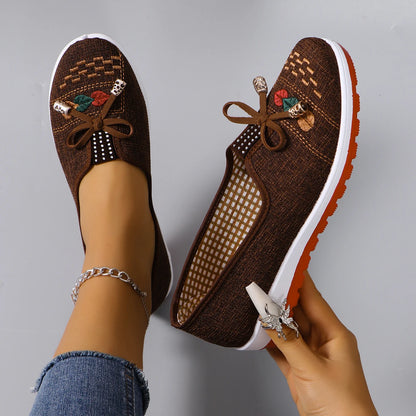 Mesh flat casual sneakers shoes
