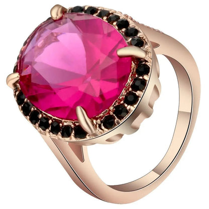 Taro Crystal Rose Gold Color Ring