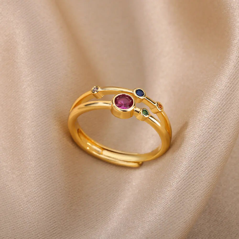 DANA Colorful Zircon Rings