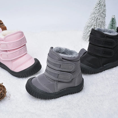 Unisex Waterproof Long  Plush Snow Boots