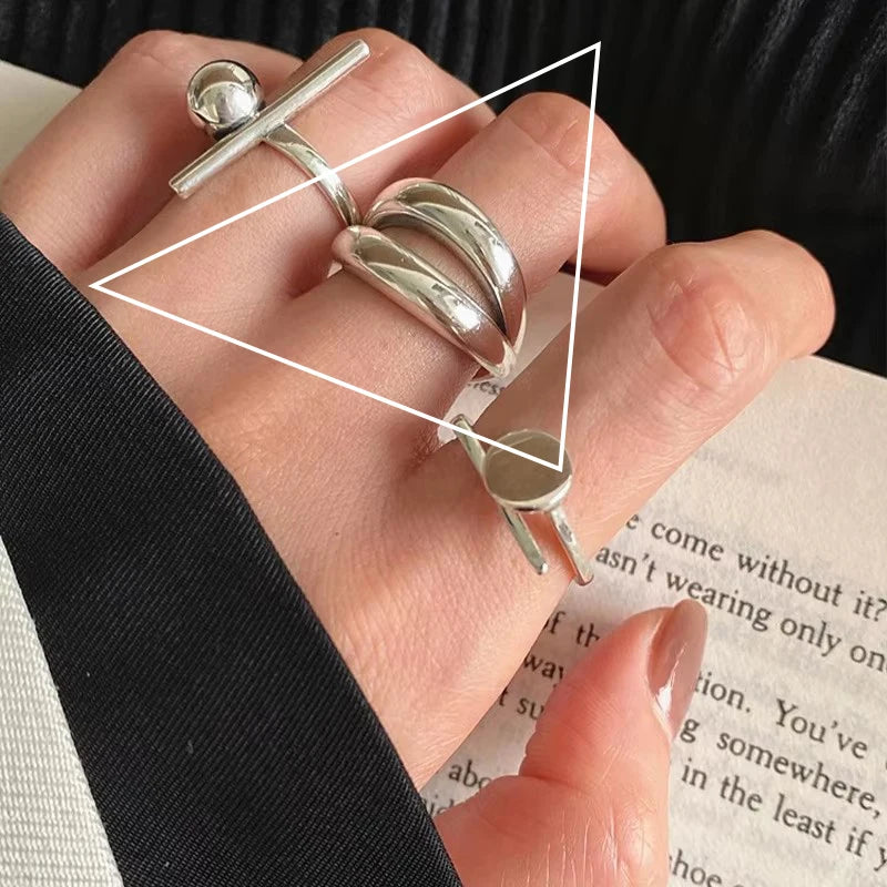 925 Sterling Silver Drip Glaze Butterfly Zircon Rings