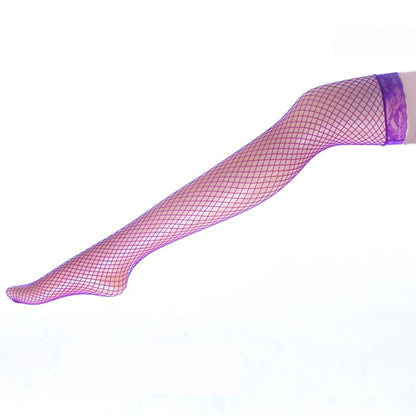 Medias altas hasta la rodilla con patchwork de encaje floral sexy