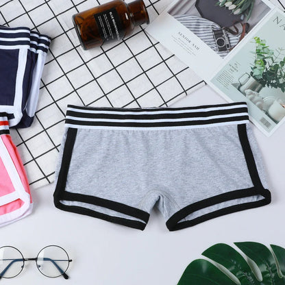 Low-Waist Boxer Boyshort Panties Single Piece Intimate Lingerie