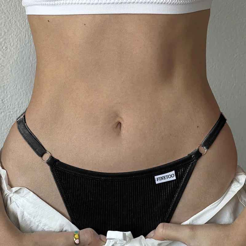 Cotton Thongs Adjustable Waist Sexy G-String Seamless Intimate Lingerie S-XL