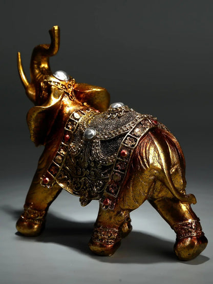 1PC Elephant Resin Decor  Handcrafted 3D Sculpture
