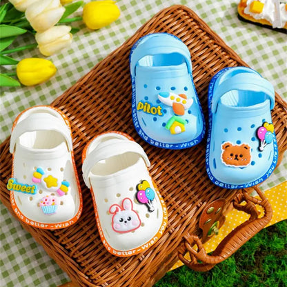 Kids Summer Cartoon Cave Hole Sandals