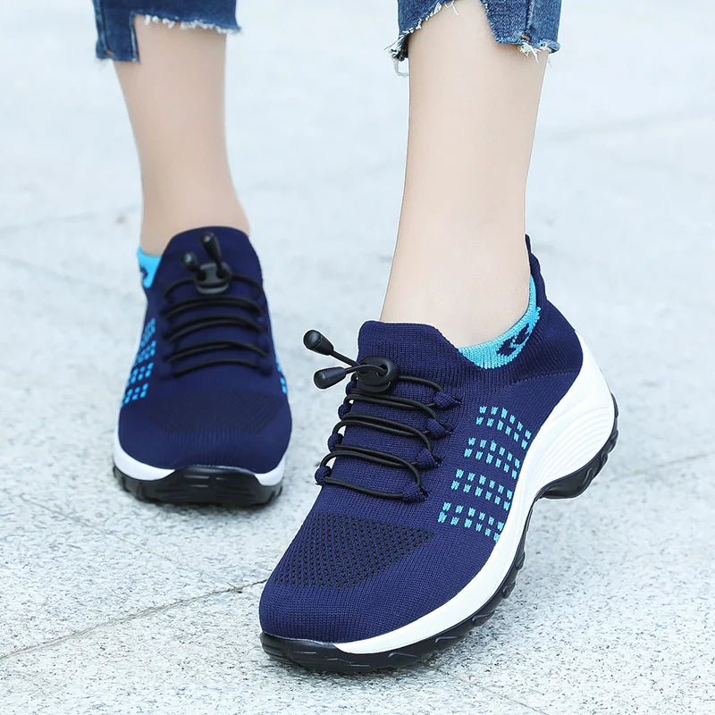 Walking Trainers Fly Weaving Sock Sneakers
