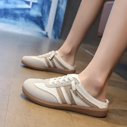 Elegant Round Head Sexy Breathable Half Slippers Shoes