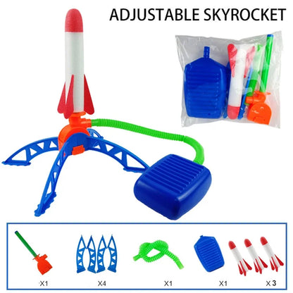 Kids Outdoor Rocket Foot Pump Air Pressing Soaring Rocket Toy