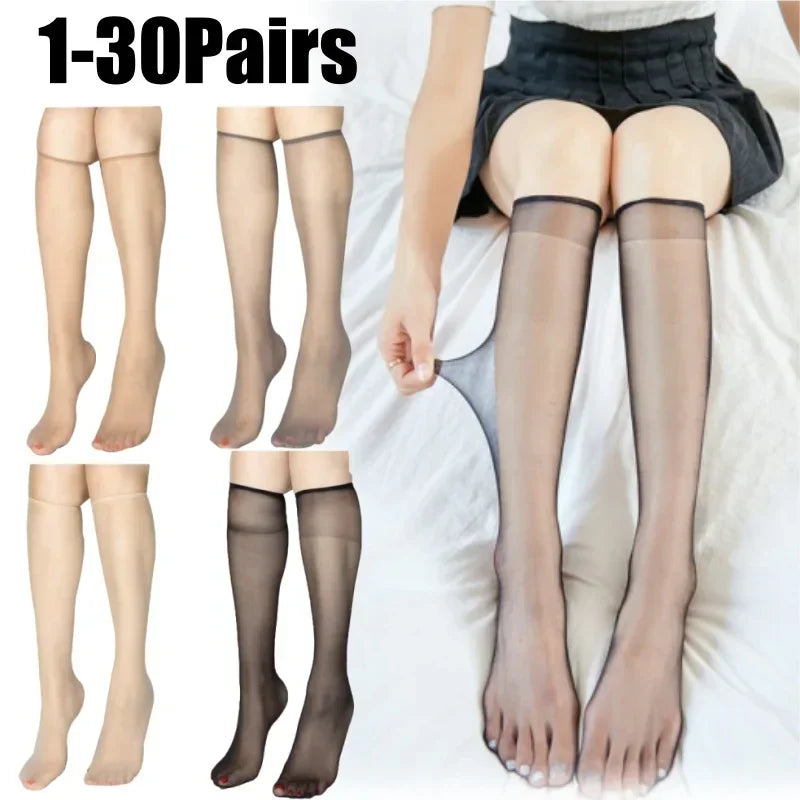 Ultra-Thin Korean Style Invisible Thigh-High Socks