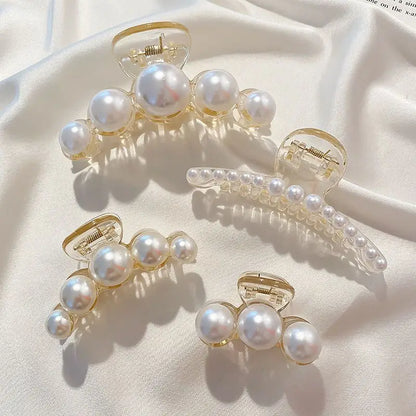 Simulated Pearl Hair Claws Hair Clips