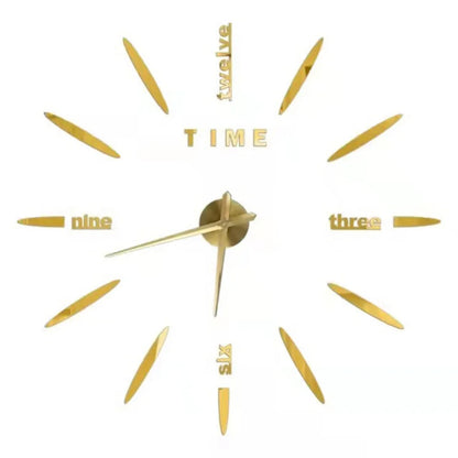 Large Wall 3D DIY Quartz Acrylic Mirror Stickers Clocks