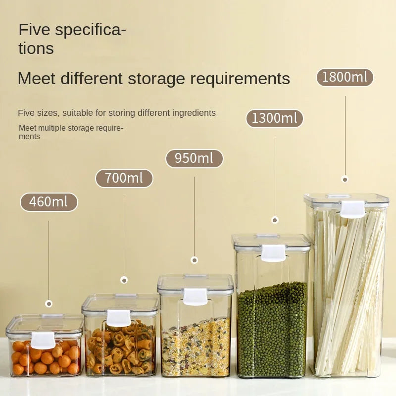 Sealed Jars For Kitchen Storage Box Set