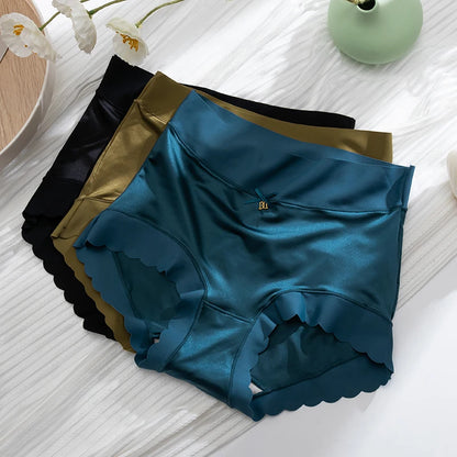 Silk Panties Nice Briefs Soft Underwear Mid rise Elegance Sexy Lingerie