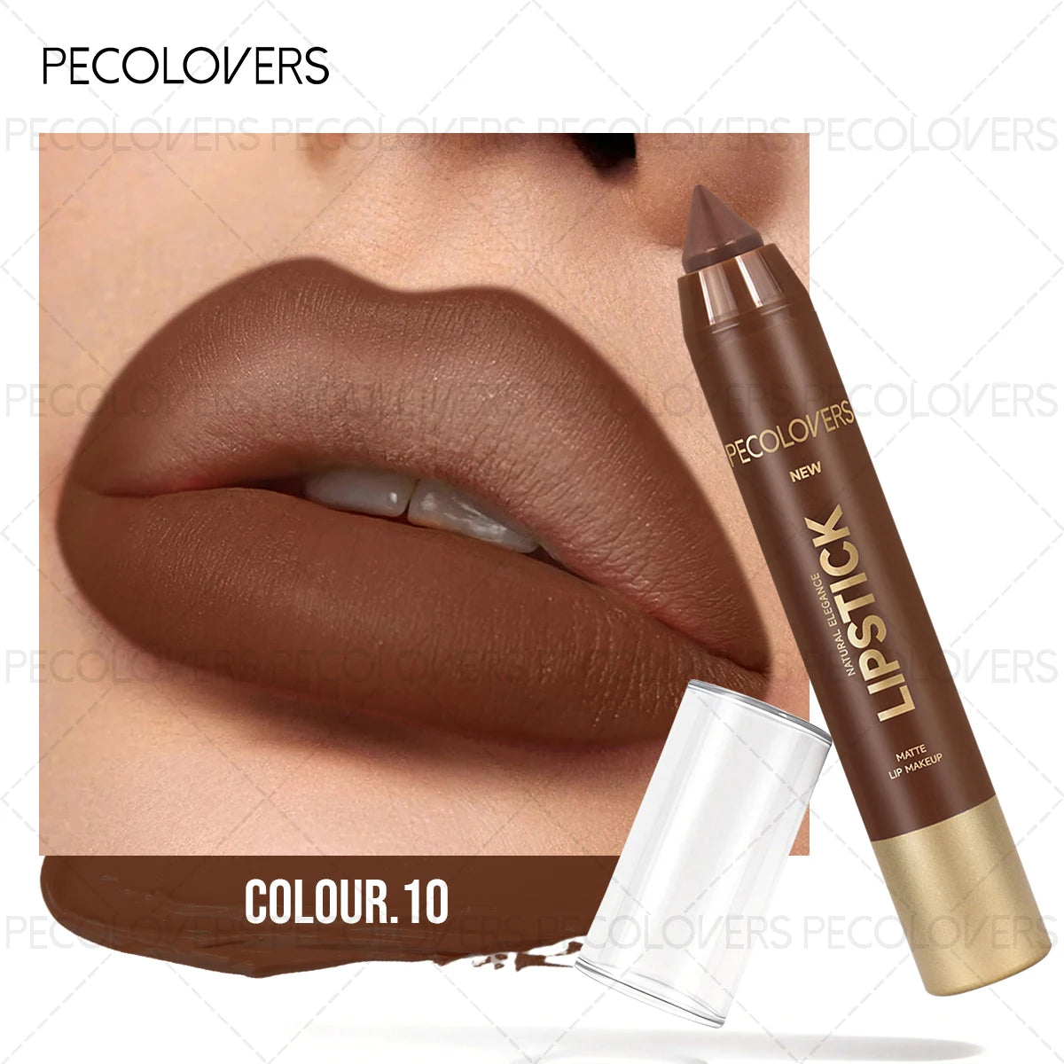 Winter Reddish Brown Lip Liner Pencil Matte Velvet Long-Wearing Makeup