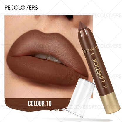 Winter Reddish Brown Lip Liner Pencil Matte Velvet Long-Wearing Makeup