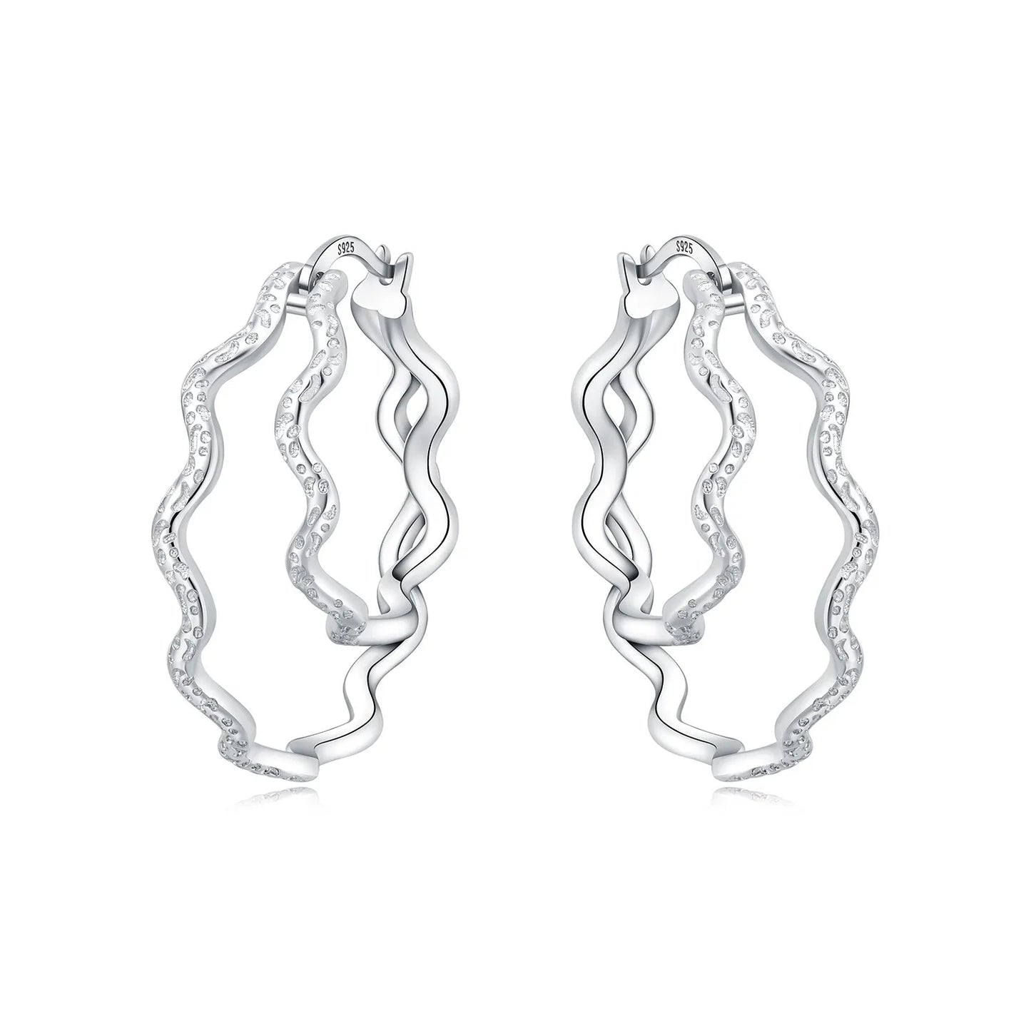 DANA 925 Sterling Multi-layer Hoop Earrings