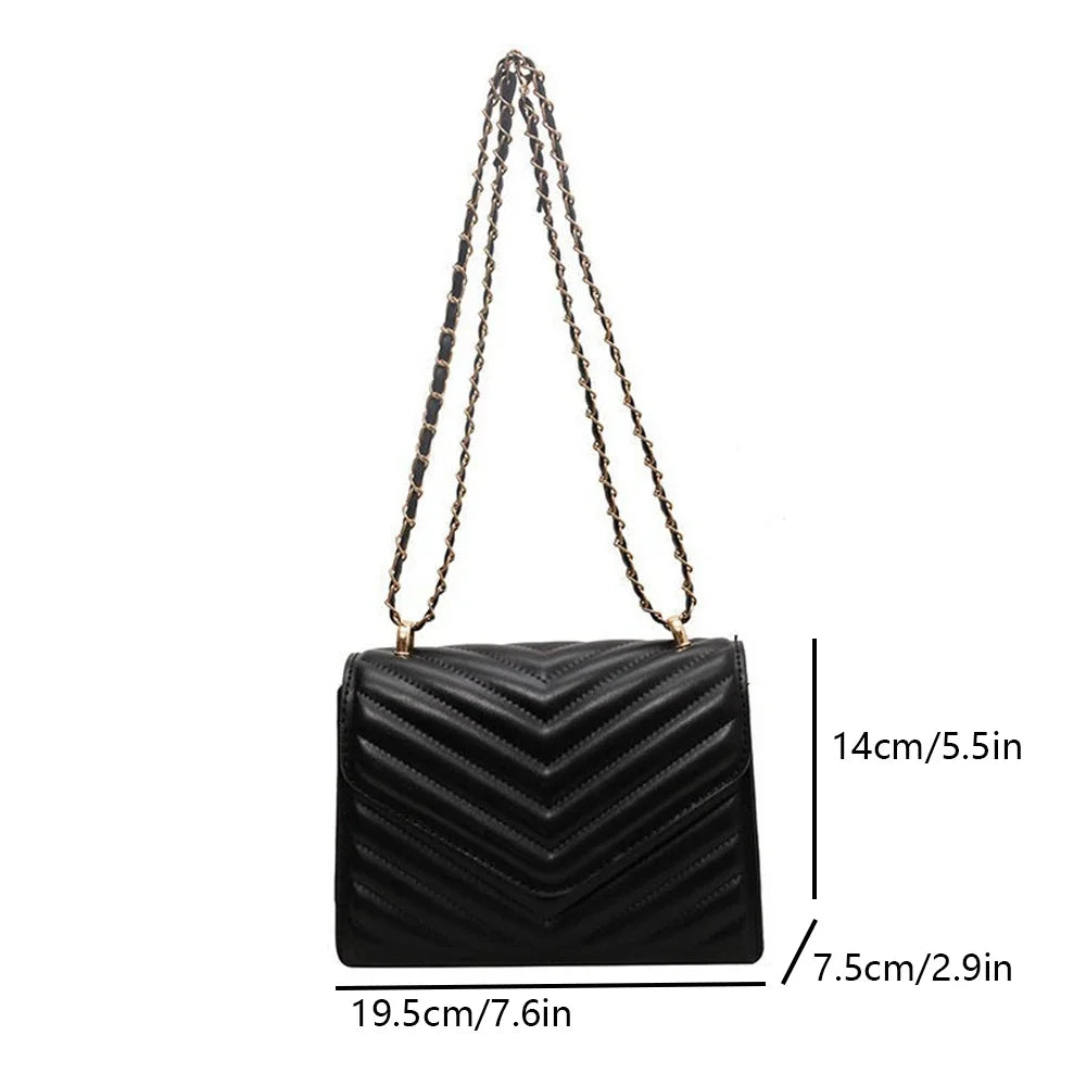 Small Square Crossbody Chain Bag