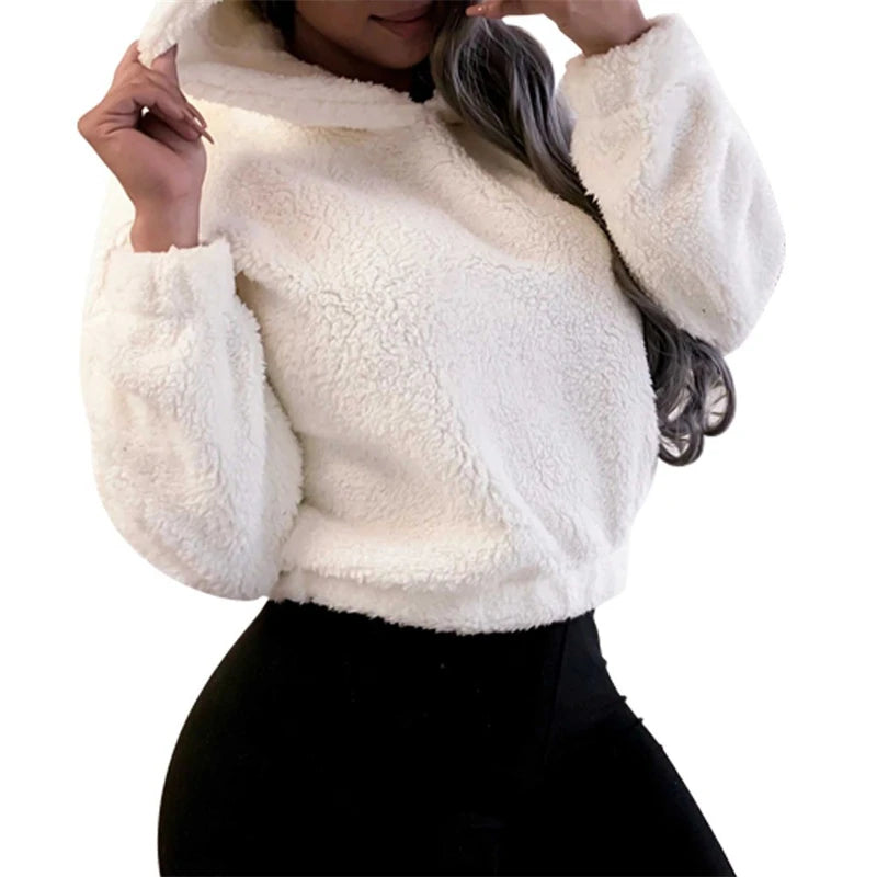 Korean Bear Ears Cute Fluffy Pullover