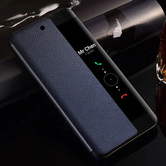 Smart View Case For Huawei Auto Sleep Wake Up Flip Cover Phone