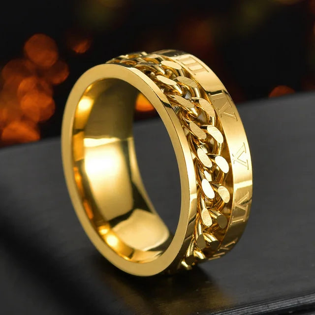 Cool Stainless Steel Rotatable Ring