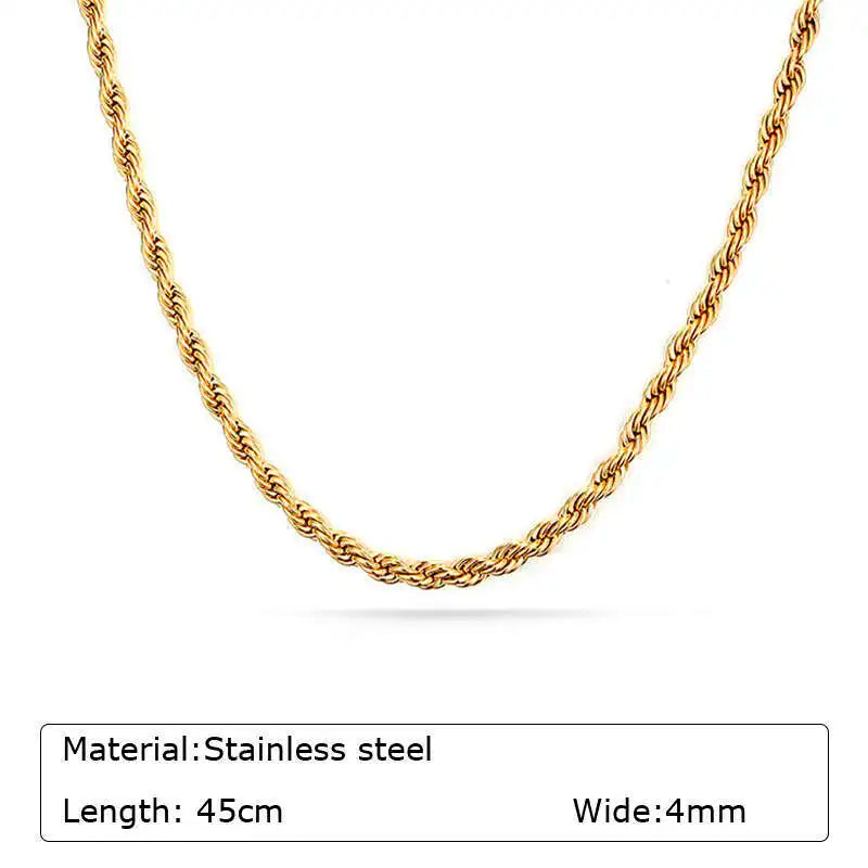 Chunky Gold Stainless Steel Jewelry Necklace
